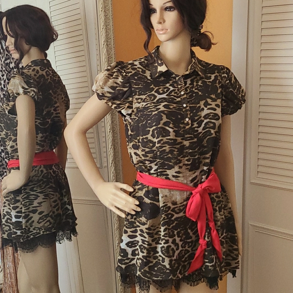 Twelve Layers Animal Print Tunic